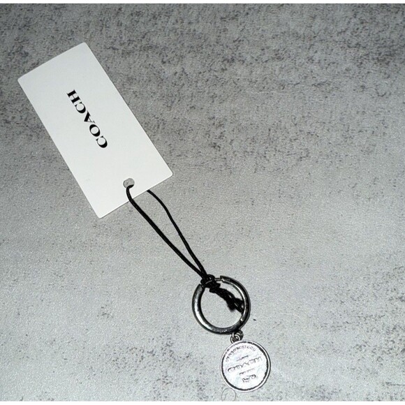 Coach Unisex Sterling Silver Coin Single Huggie Earring NWT $95 retail - Picture 6 of 6